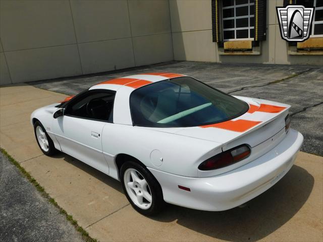Photo of 1997 White with orange racing stripes Chevrolet Camaro