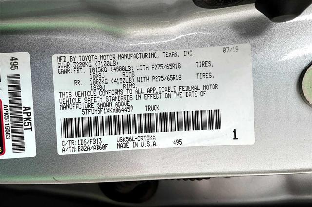Photo of 2019 Silver Sky Metallic Toyota Tundra