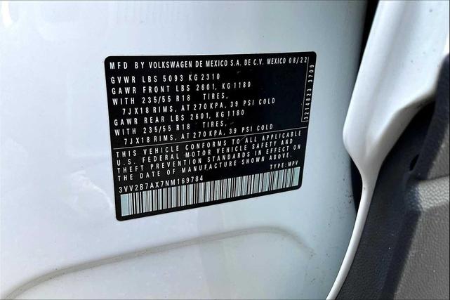 Photo of 2022 White Volkswagen Tiguan