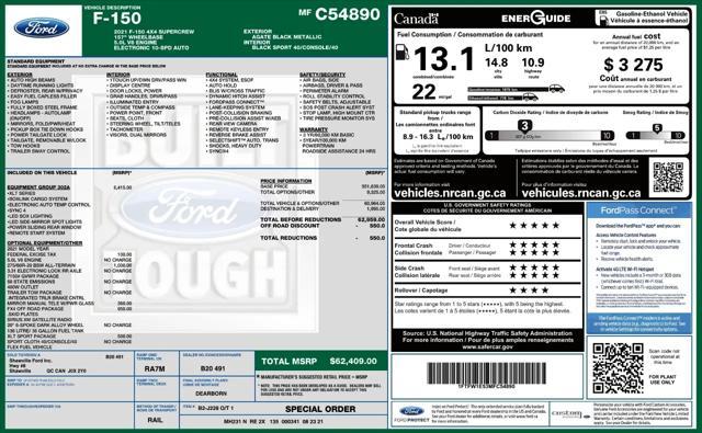 Photo of 2021 Agate Black Metallic Ford F-150