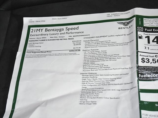Photo of 2021 White Bentley Bentayga