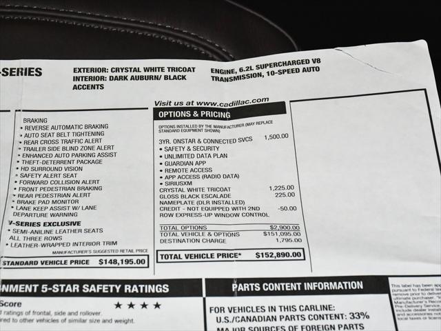 Photo of 2023 Crystal White Tricoat Cadillac Escalade