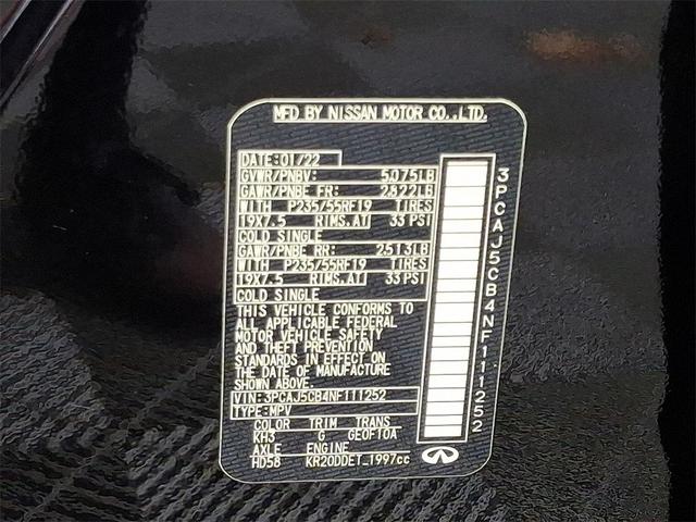 Photo of 2022 Black Obsidian INFINITI QX50