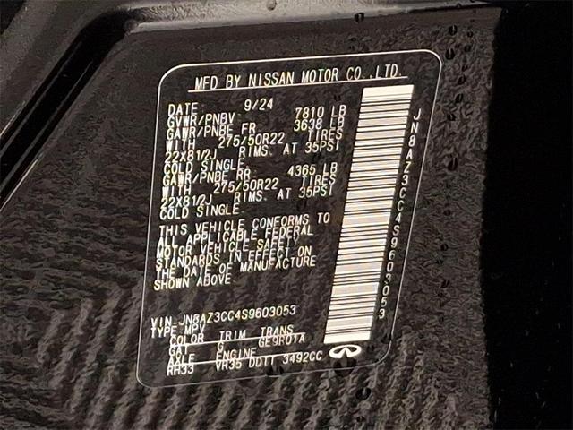 Photo of 2025 Diamond Black INFINITI QX80