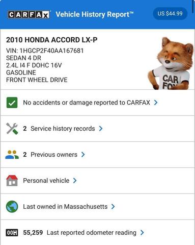 Photo of 2010 Gray Honda Accord