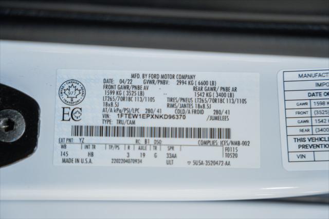 Photo of 2022 Oxford White Ford F-150