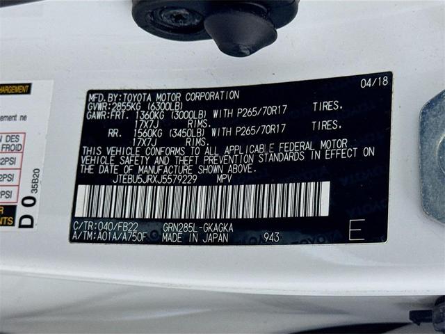 Photo of 2018 Super White Toyota 4Runner