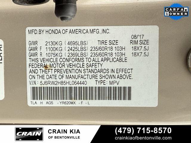 Photo of 2017 Sandstorm Metallic Honda CR-V