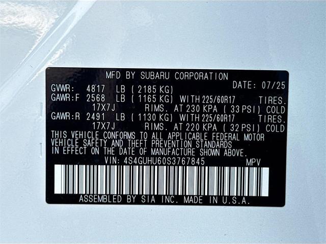 Photo of 2025 Crystal White Subaru Crosstrek