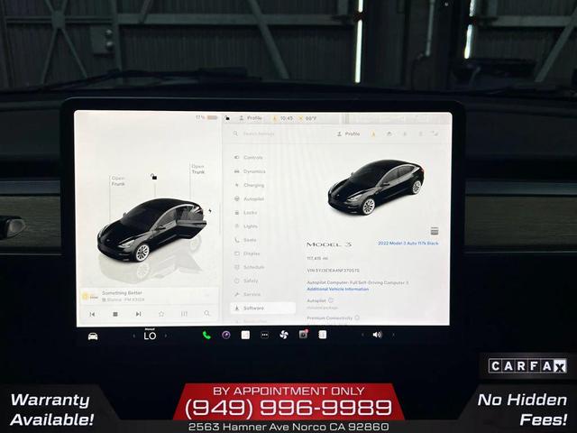 Photo of 2022 Solid Black Tesla Model 3