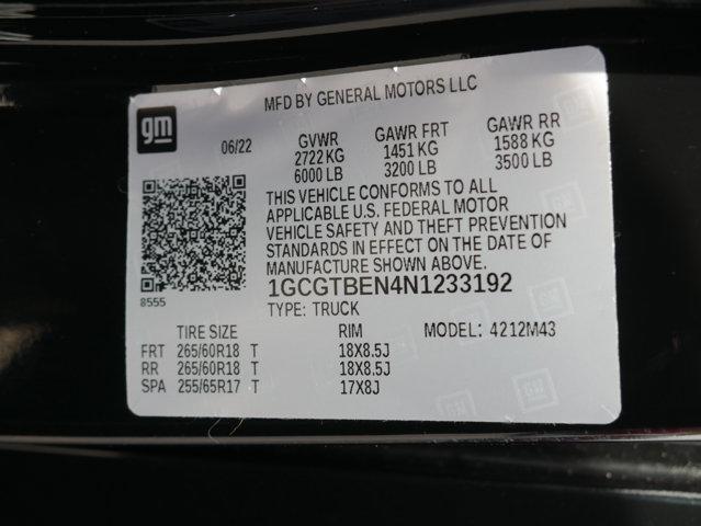 Photo of 2022 Black Chevrolet Colorado