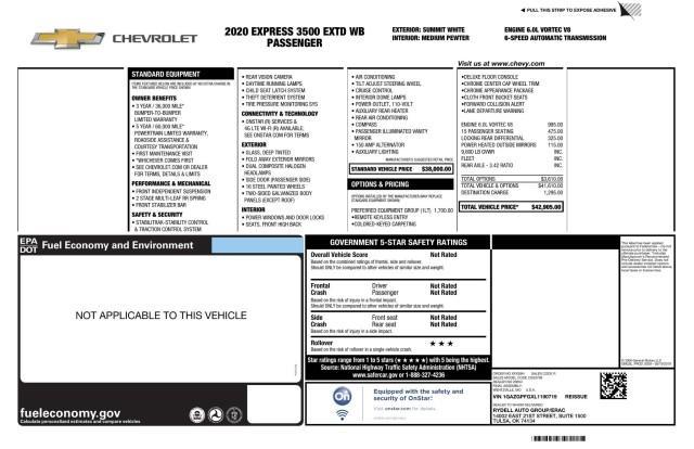 Photo of 2020 Summit White Chevrolet Express 3500