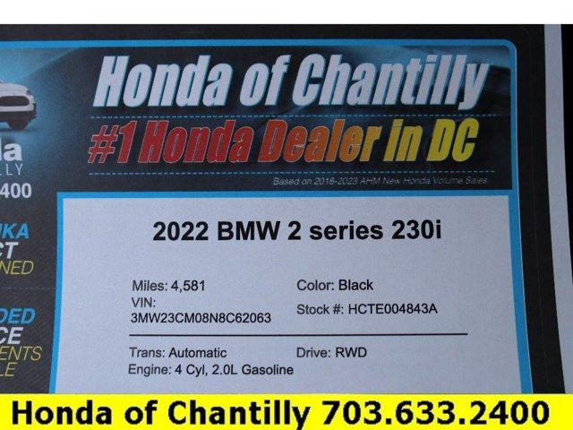 Photo of 2022 Black Sapphire Metallic BMW 230