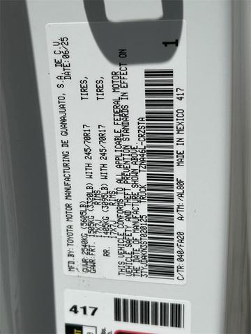 Photo of 2025 Ice Cap Toyota Tacoma
