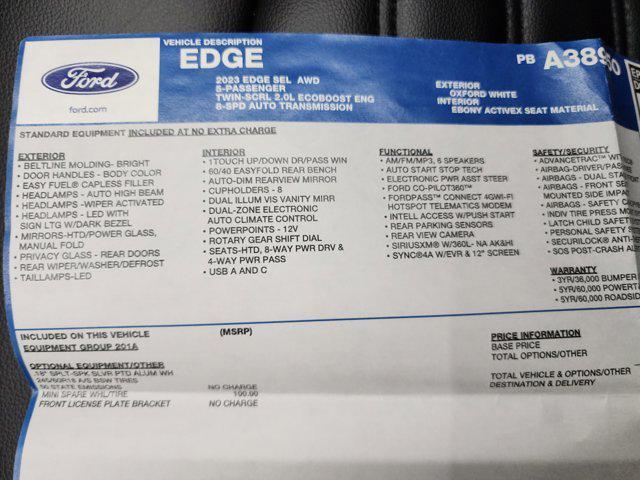 Photo of 2023 Oxford White Ford Edge