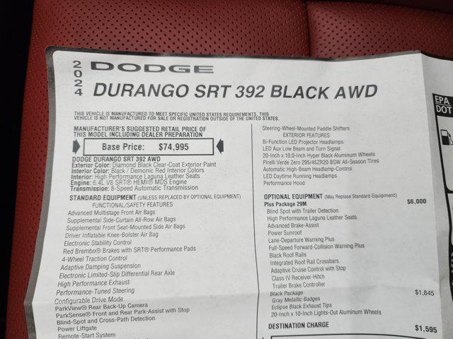 Photo of 2024 DB Black Clearcoat Dodge Durango