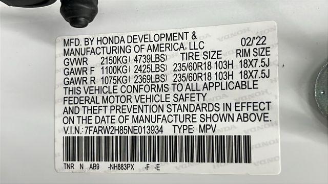 Photo of 2022 Platinum White Pearl Honda CR-V