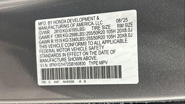 Photo of 2025 Nh-830mx Honda Pilot