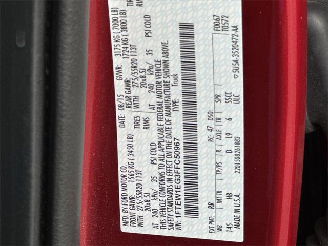 Photo of 2015 Ruby Red Metallic Ford F-150