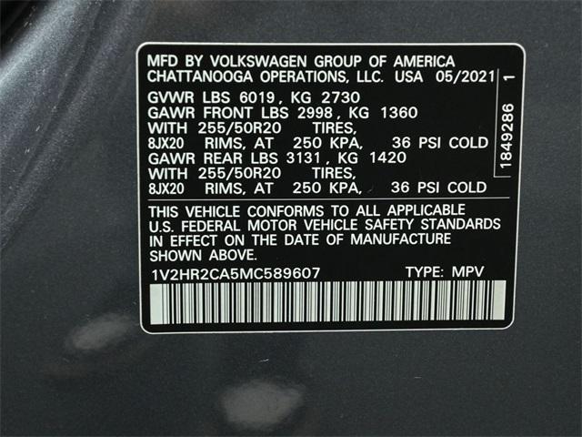 Photo of 2021 Platinum Gray Metallic Volkswagen Atlas