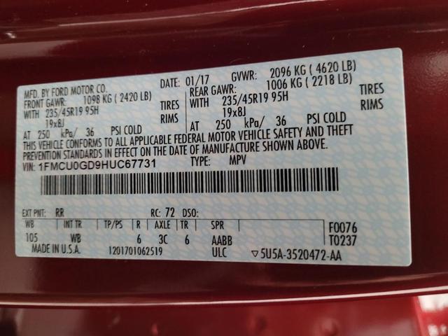 Photo of 2017 Red Ford Escape