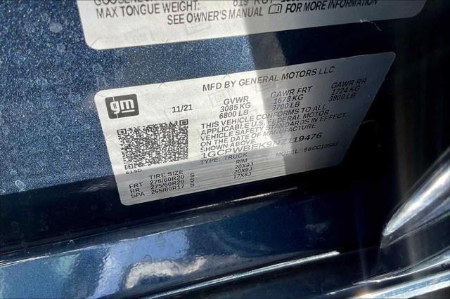 Photo of 2022 Blue Chevrolet Silverado 1500