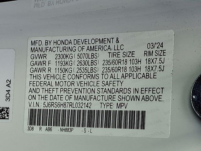 Photo of 2024 Platinum White Pearl Honda CR-V Hybrid