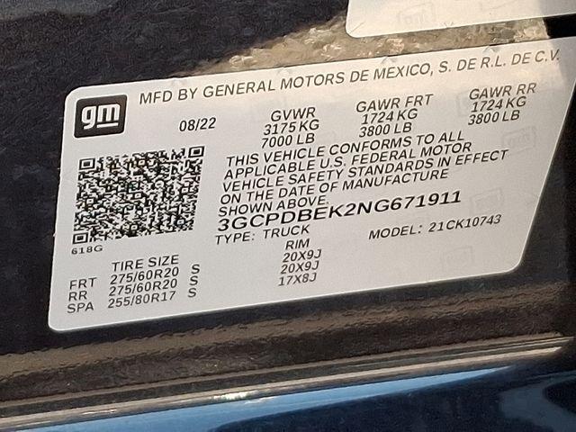 Photo of 2022 Dark Ash Metallic Chevrolet Silverado 1500