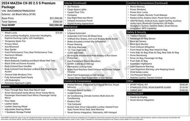 Photo of 2024 Jet Black Mica Mazda CX-30