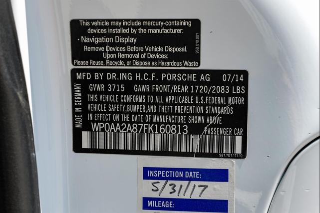 Photo of 2015 White Porsche Cayman
