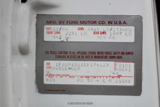 Photo of 1984 White Ford Mustang
