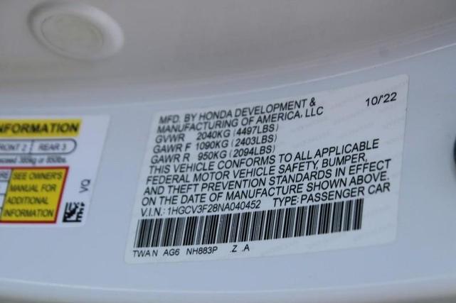 Photo of 2022 Platinum White Pearl Honda Accord Hybrid