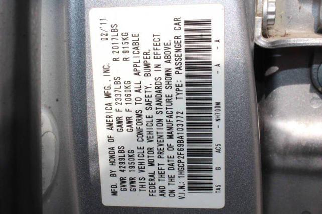 Photo of 2011 Alabaster Silver Metallic Honda Accord