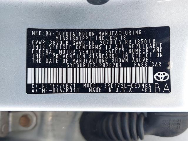 Photo of 2018 Classic Silver Metallic Toyota Corolla