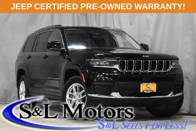 Photo of 2023 Diamond Black Crystal Pearlcoat Jeep Grand Cherokee L