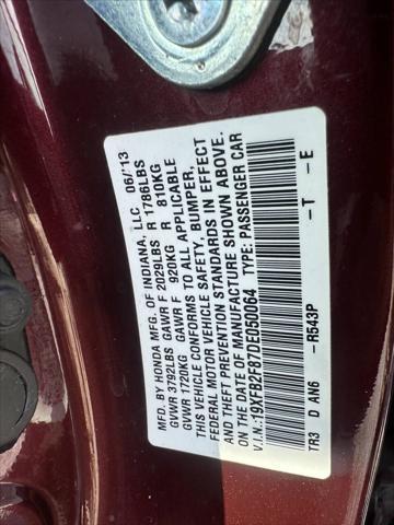 Photo of 2013 Burgundy Honda Civic