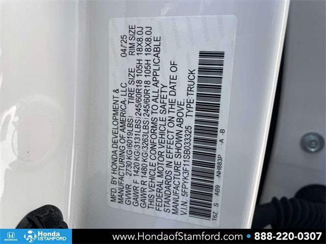 Photo of 2025 Platinum White Pearl Honda Ridgeline