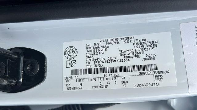 Photo of 2021 Oxford White Ford F-150