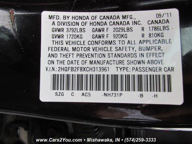 Photo of 2012 Crystal Black Pearl Honda Civic