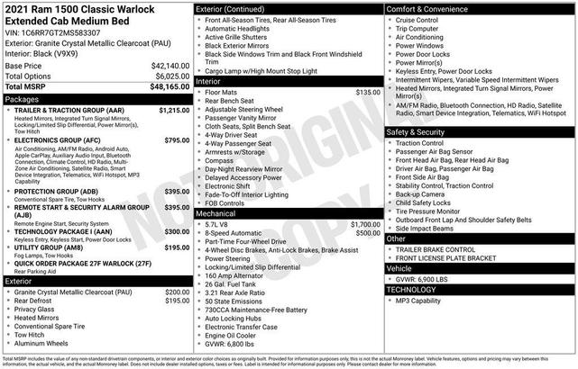 Photo of 2021 Granite Crystal Metallic Clearcoat RAM 1500 Classic