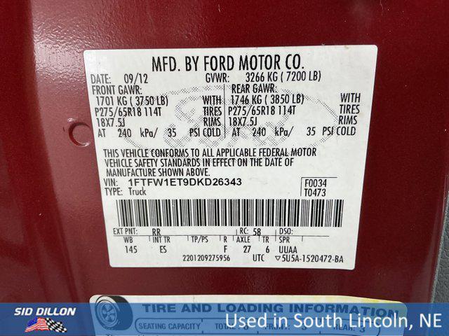 Photo of 2013 Ruby Red Metallic Tinted Clearcoat Ford F-150