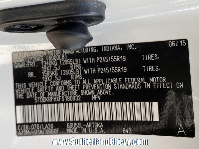 Photo of 2015 Blizzard Pearl Toyota Highlander