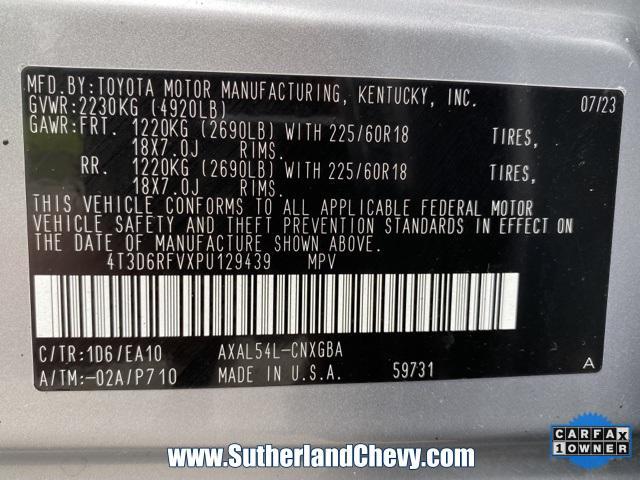 Photo of 2023 Silver Sky Metallic Toyota RAV4 Hybrid