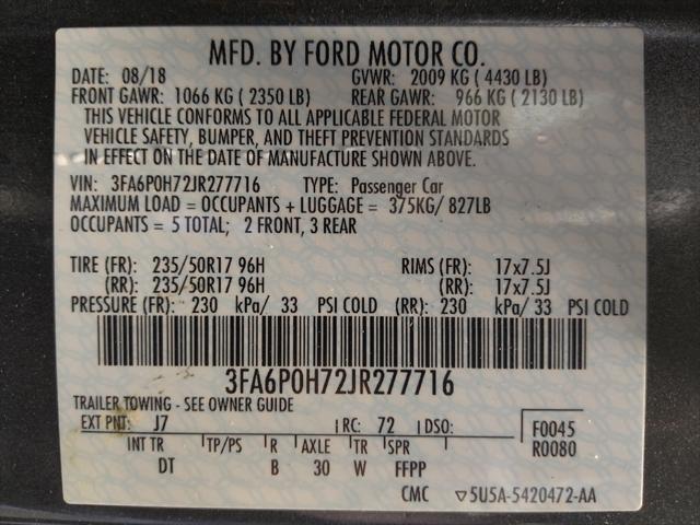 Photo of 2018 Magnetic Metallic Ford Fusion