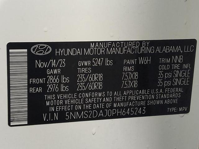 Photo of 2023 White Hyundai SANTA FE