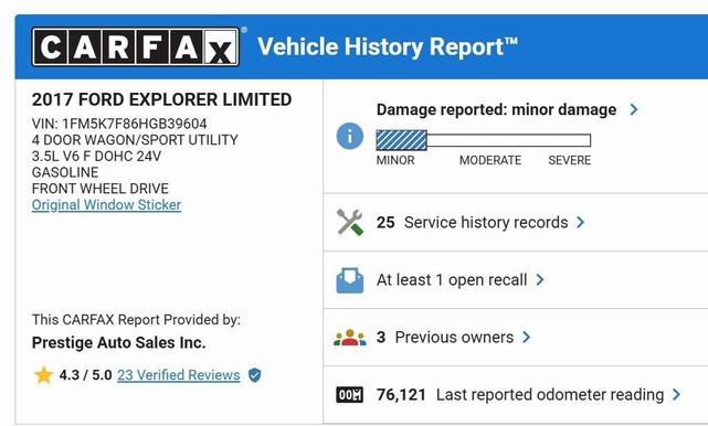 Photo of 2017 White Gold Ford Explorer