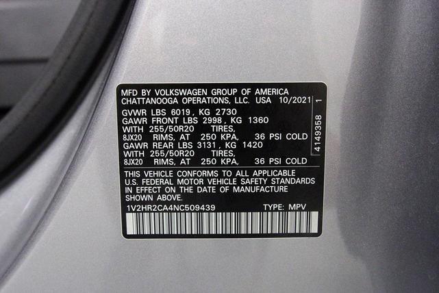 Photo of 2022 Pyrite Silver Metallic Volkswagen Atlas