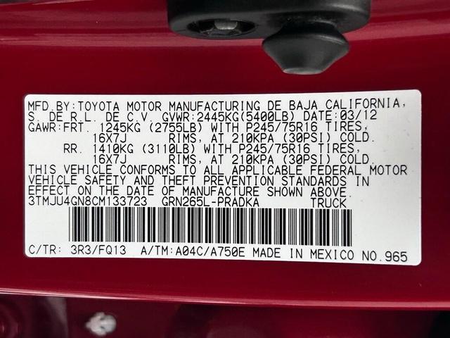 Photo of 2012 Red Toyota Tacoma