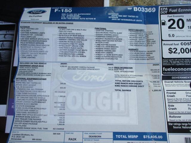 Photo of 2021 Maroon Ford F-150