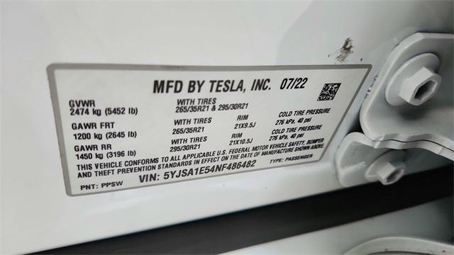 Photo of 2022 Pearl White Multi-Coat Tesla Model S